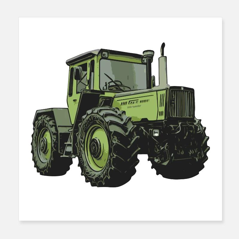 MB trac 1800 intercooler tractor Poster 8" x 8" (20x20 cm)