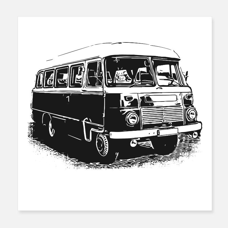 Robur Bus Poster 20 x 20 cm