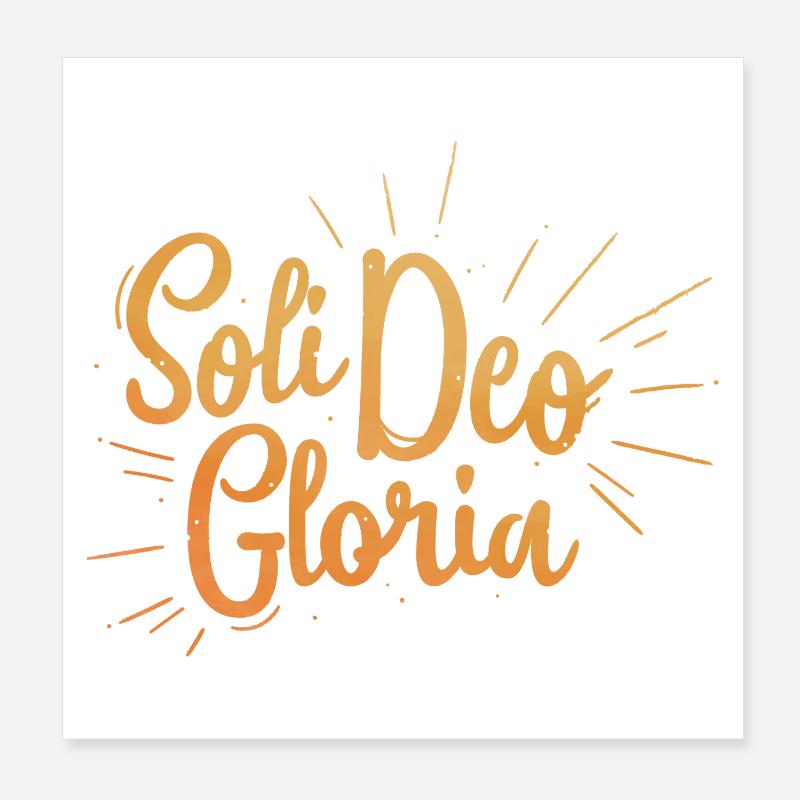 Soli Deo Gloria Poster 20 x 20 cm