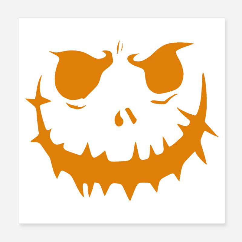 Pumpkin Grimace 2 Poster 8" x 8" (20x20 cm)