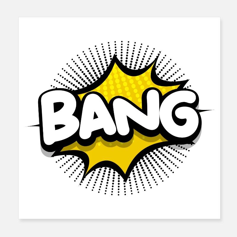 Explosion, Knall, Knall Poster 20x20 cm