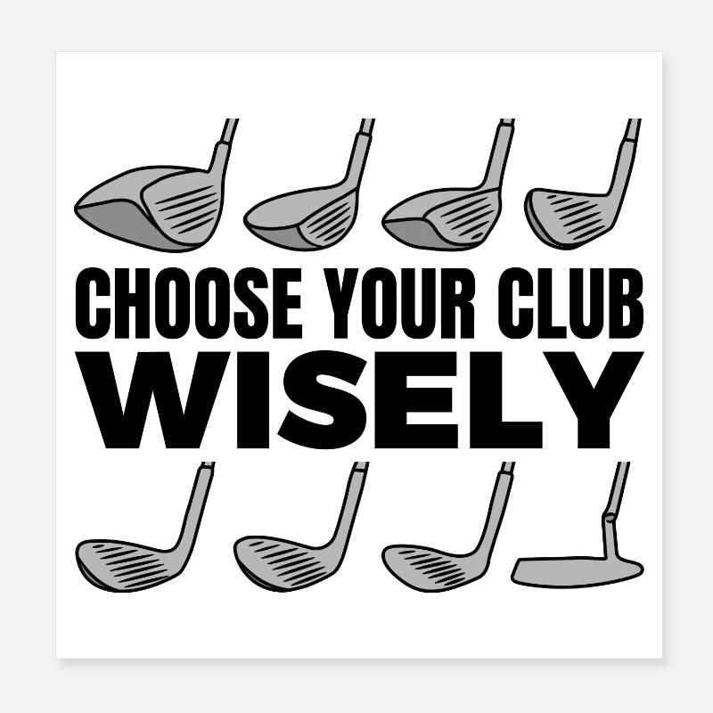Golfer quote Poster 8" x 8" (20x20 cm)