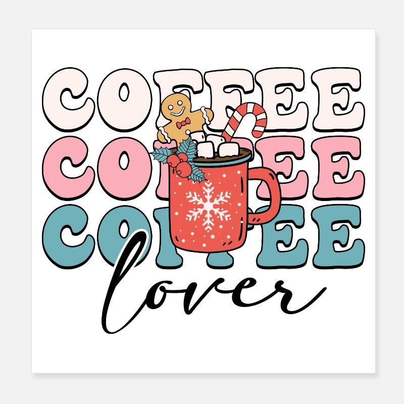 Kaffeeliebhaber Poster 20x20 cm
