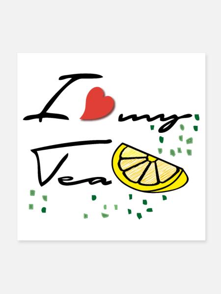 tea time - Poster 20x20 cm - Weiß