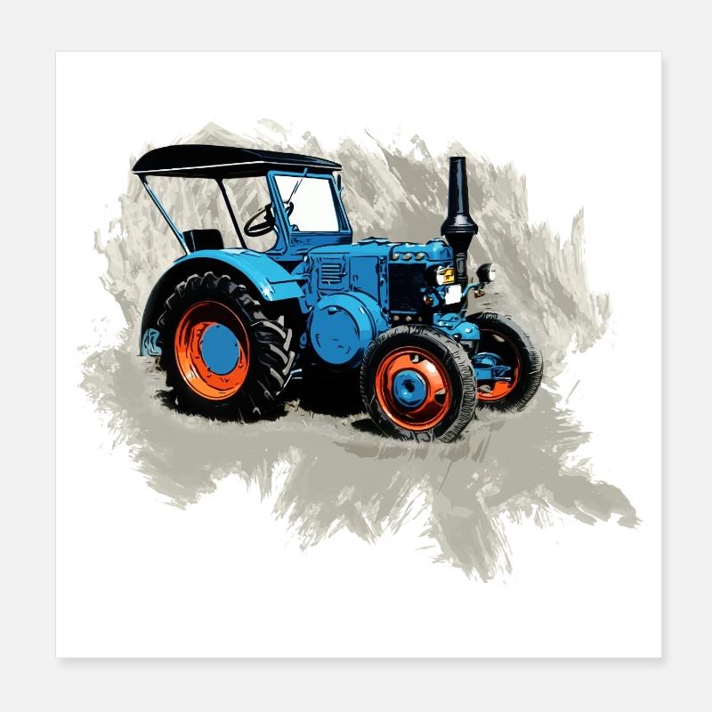Traktor Lanz Poster 20x20 cm