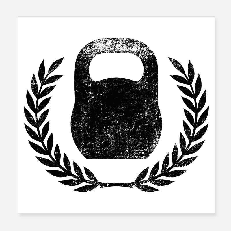 Kettlebell Ghiria Poster 20 x 20 cm