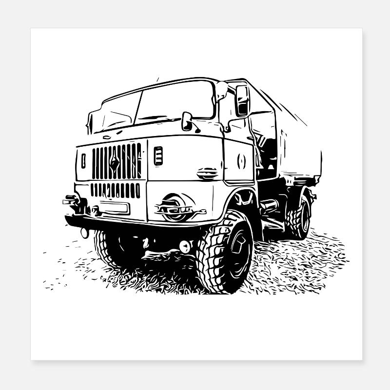 W50 Klassiker Poster 20x20 cm