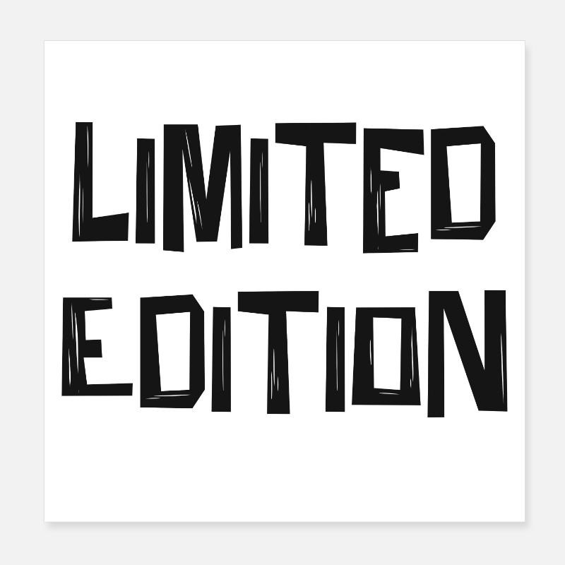 Édition limitée noire Poster 20 x 20 cm