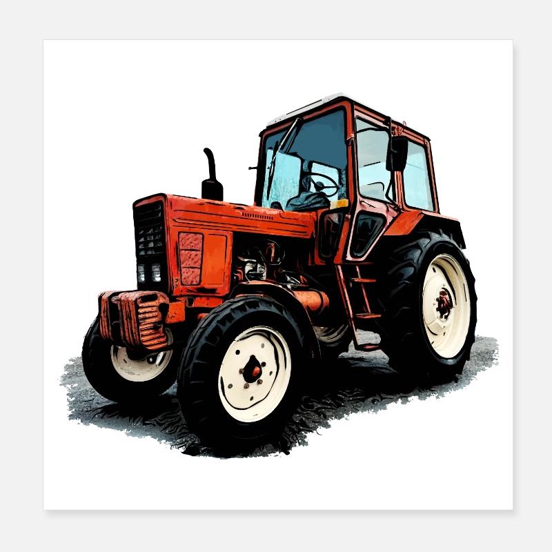 Belarus MTS 550 Poster 20x20 cm