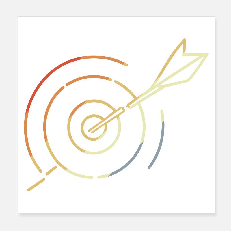 Cible de tir à l’arc Poster 20 x 20 cm