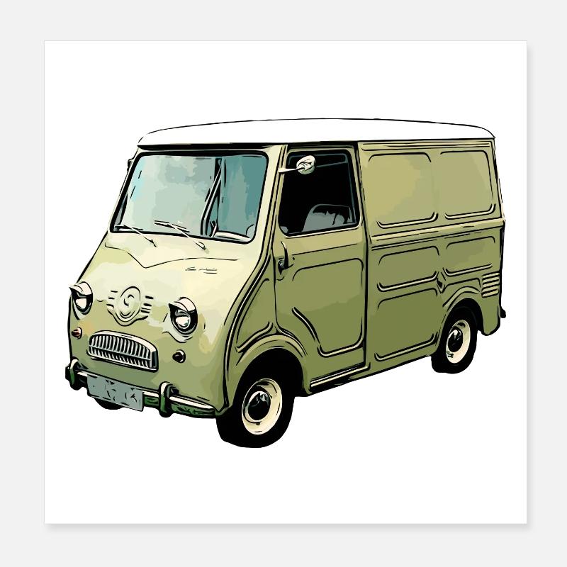 Goggomobil Bus Poster 8" x 8" (20x20 cm)