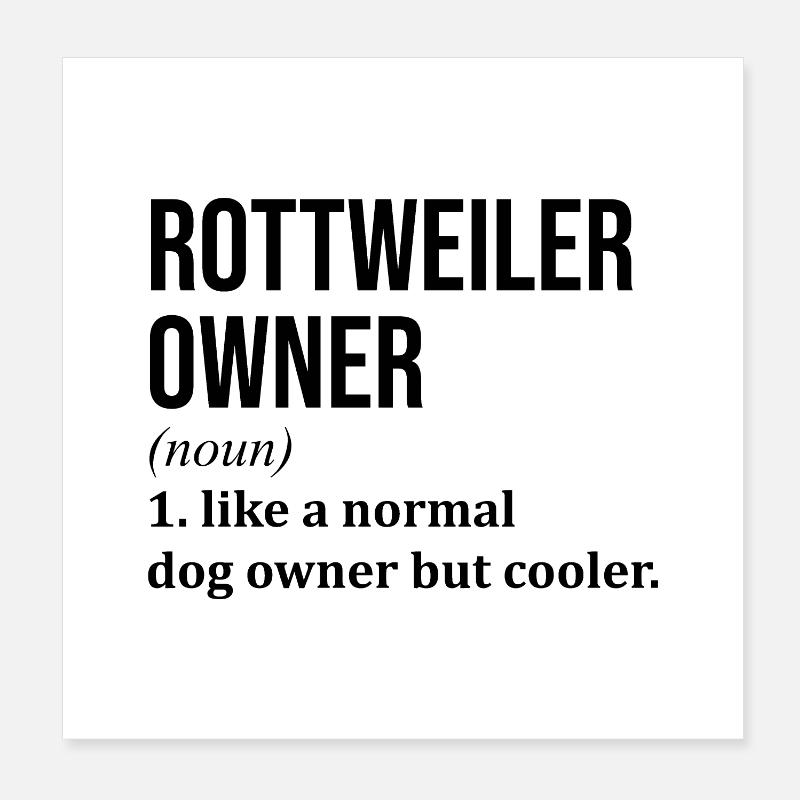 Rottweiler Poster 20 x 20 cm