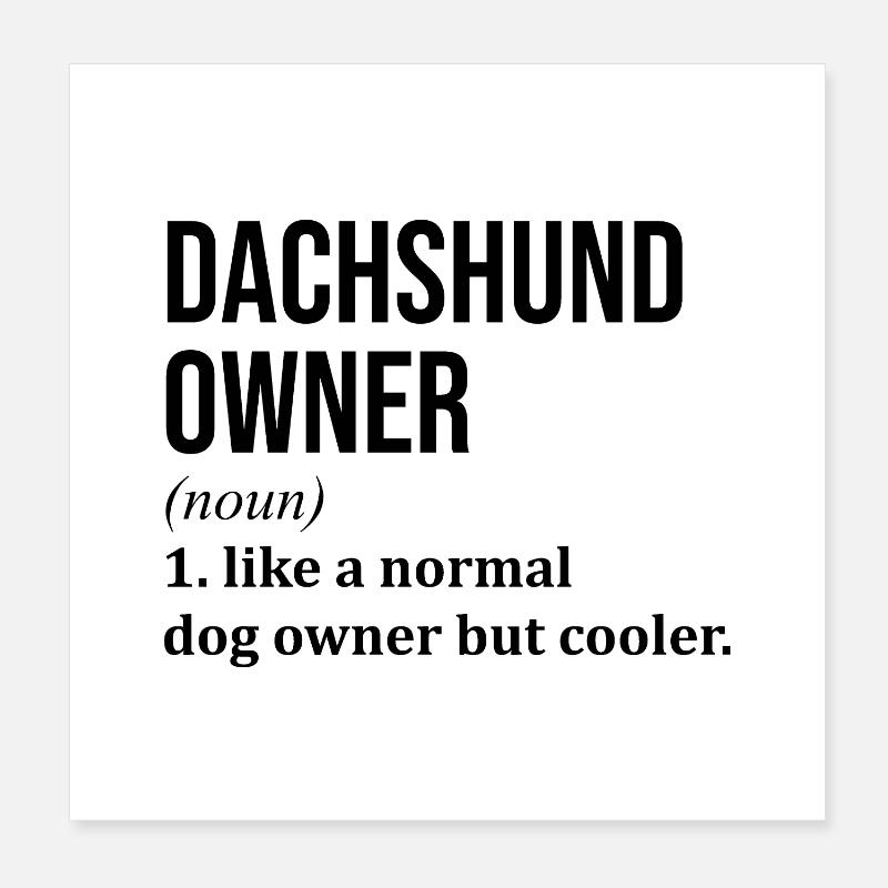 Teckel Poster 20 x 20 cm