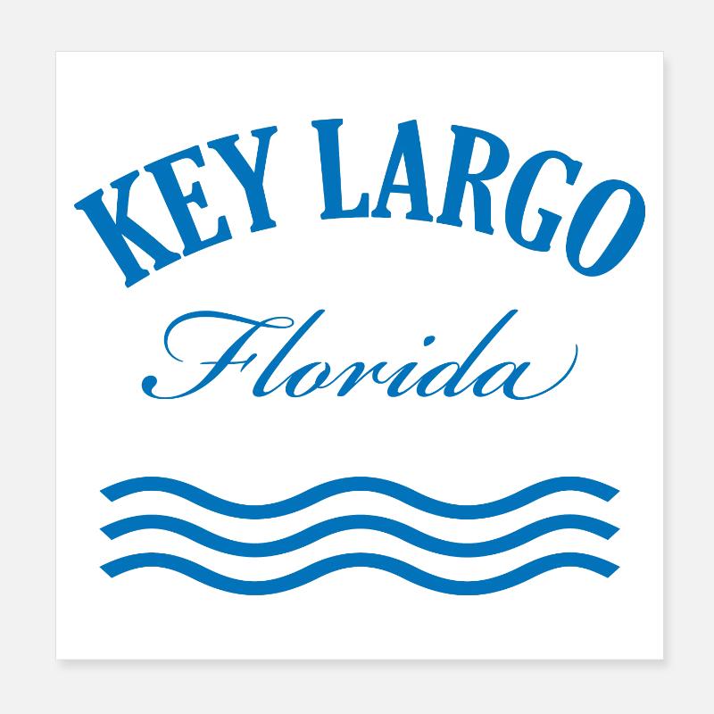 Key Largo Florida Conception nautique Poster 20 x 20 cm