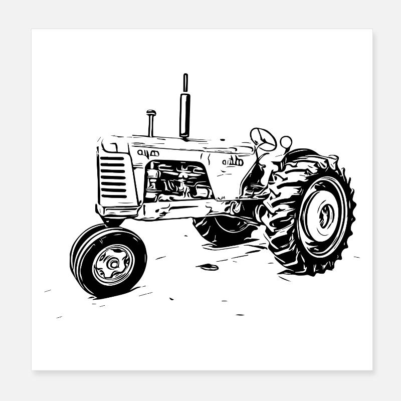 Oliver 88 Traktor Poster 20x20 cm