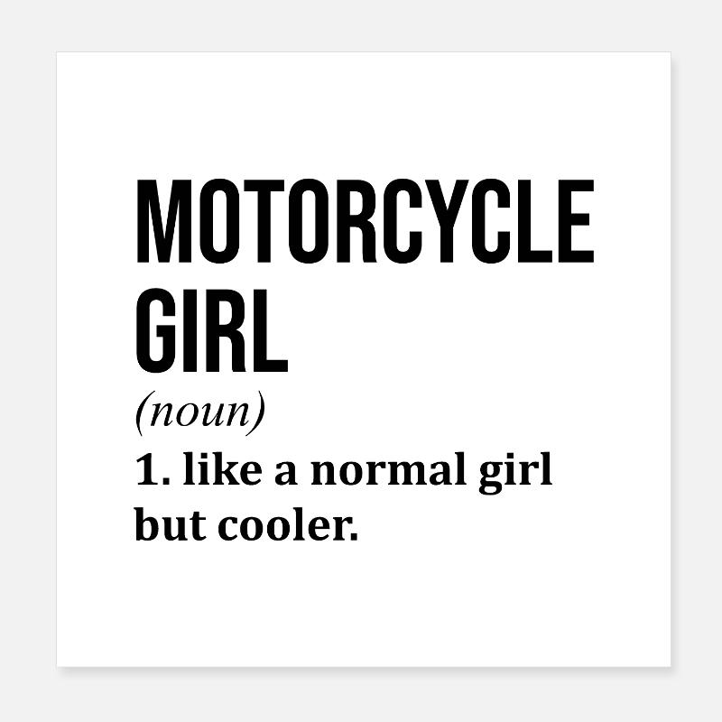 Motorcycle Poster 8" x 8" (20x20 cm)