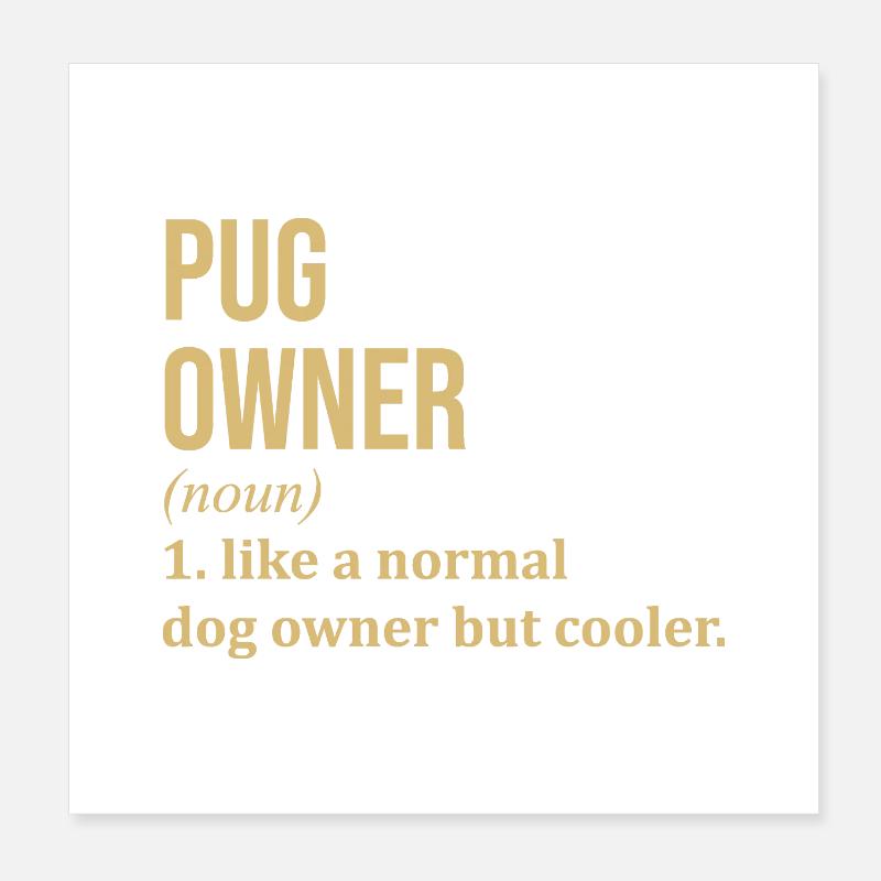 Mops Poster 20x20 cm