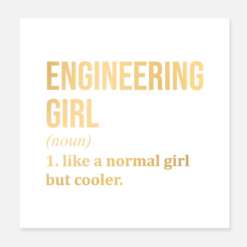 ingénieur Poster 20 x 20 cm