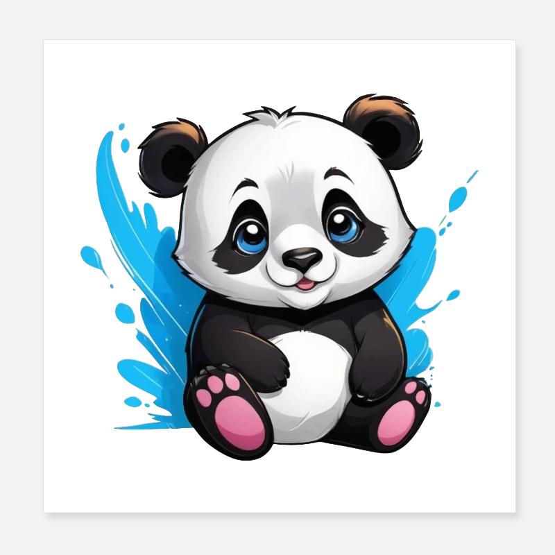Panda Ours Poster 20 x 20 cm
