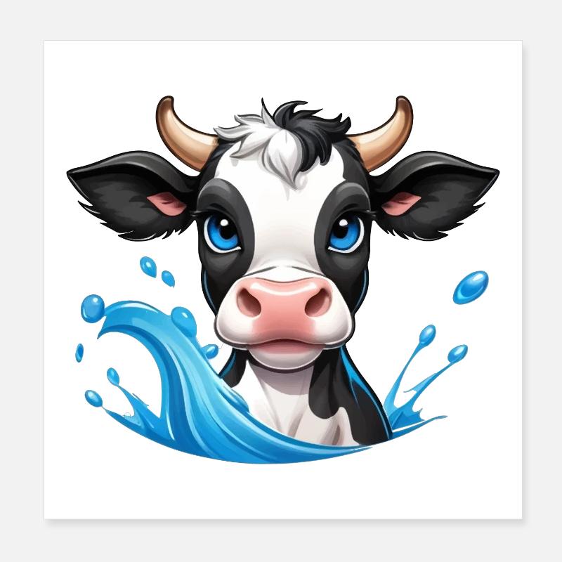 Dearest dairy cow Poster 8" x 8" (20x20 cm)