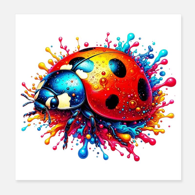 Marienkäfer Poster 20x20 cm