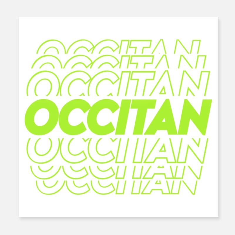 OCCITAN - Poster 20 x 20 cm - blanc