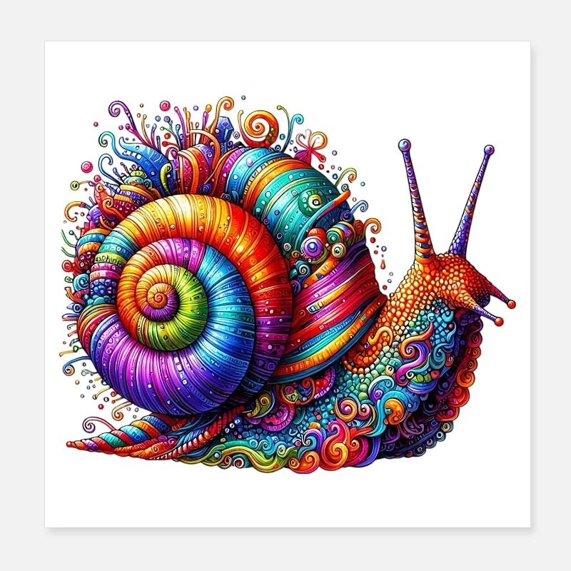 Escargot Poster 20 x 20 cm