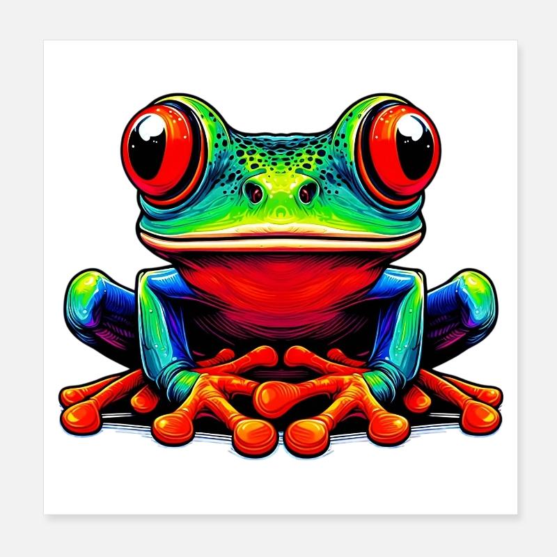 Grenouille Poster 20 x 20 cm