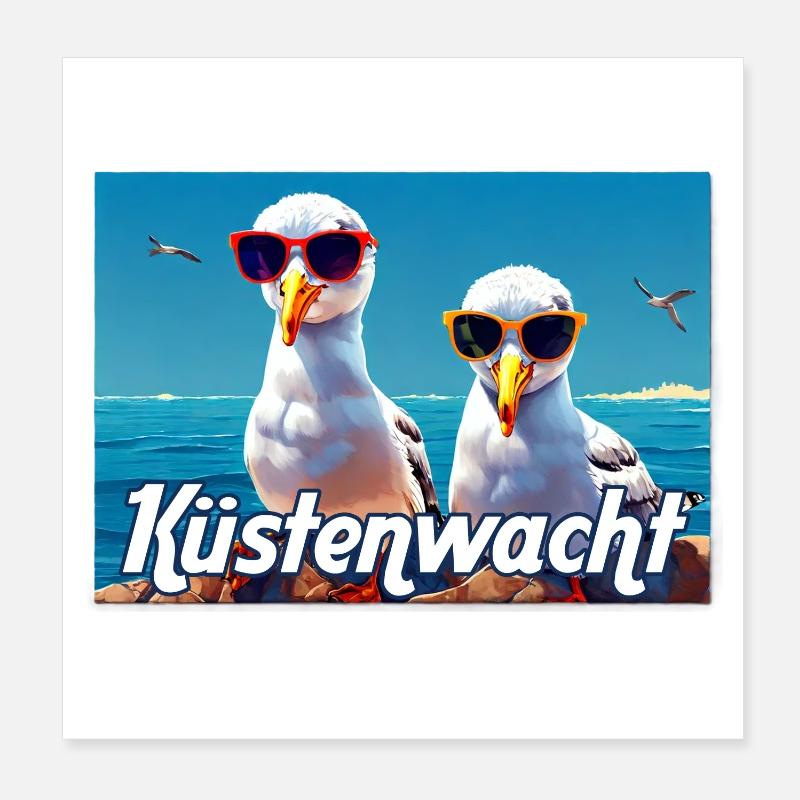 Garde-côtes Seagulls Poster 20 x 20 cm