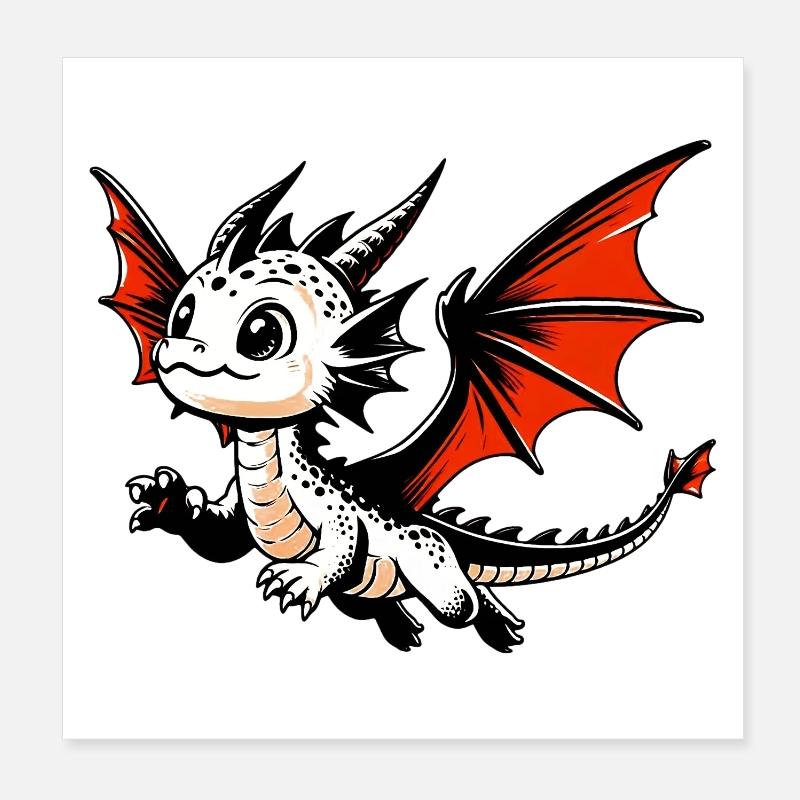 Dragon Poster 20 x 20 cm