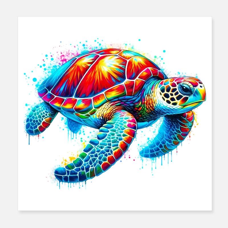Schildkröte Poster 20x20 cm