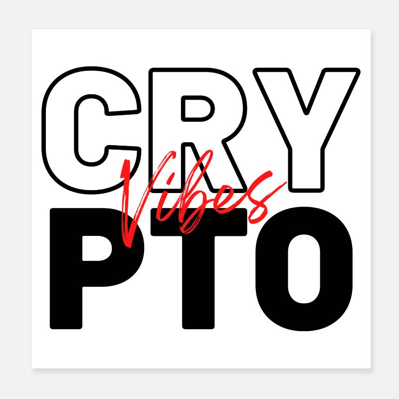 Crypto Vibes Poster 20x20 cm