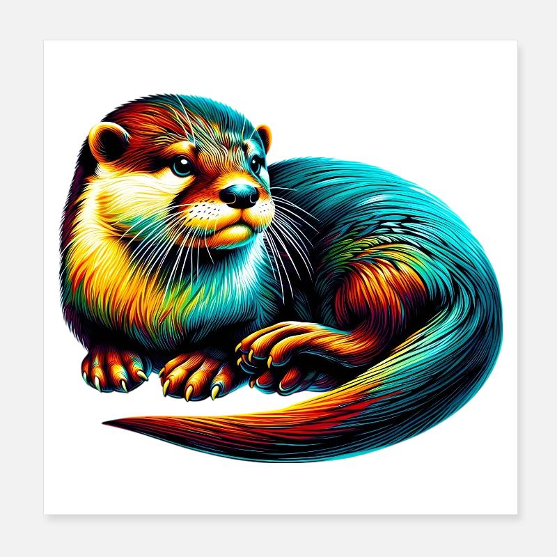Otter Poster 20x20 cm