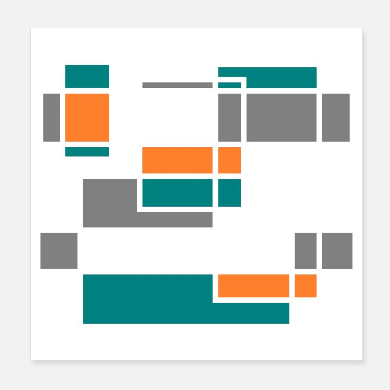 Graphic No.1 Poster 20x20 cm