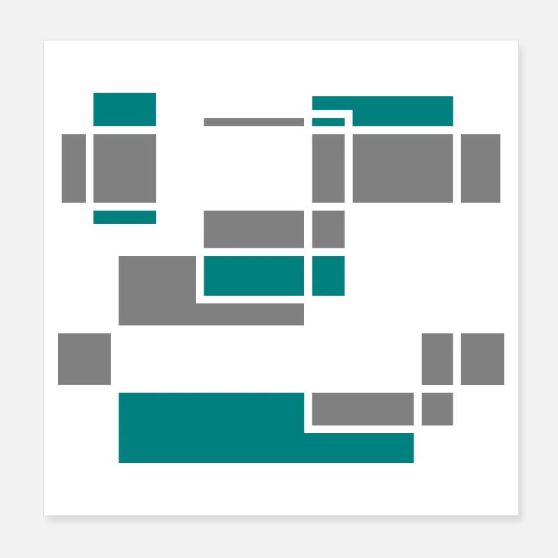 Graphique n° 2 Poster 20 x 20 cm