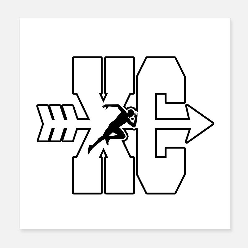 CROSS-COUNTRY XC Poster 20 x 20 cm