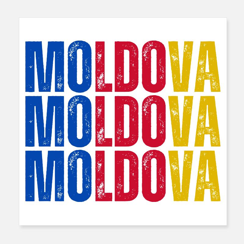 Drapeau moldave, fierté moldave Poster 20 x 20 cm