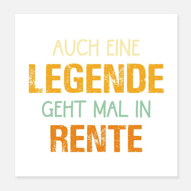 Même une légende prend sa retraite rétro Poster 20 x 20 cm