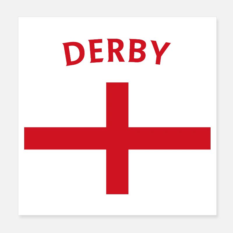 Dartball mit Derby-Emblem Poster 20x20 cm