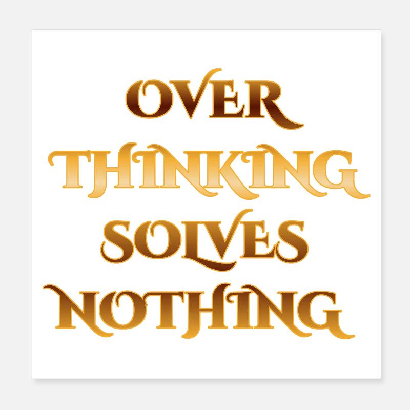 Überlegendes Zitat Gestaltung - Overthinking Poster 20x20 cm