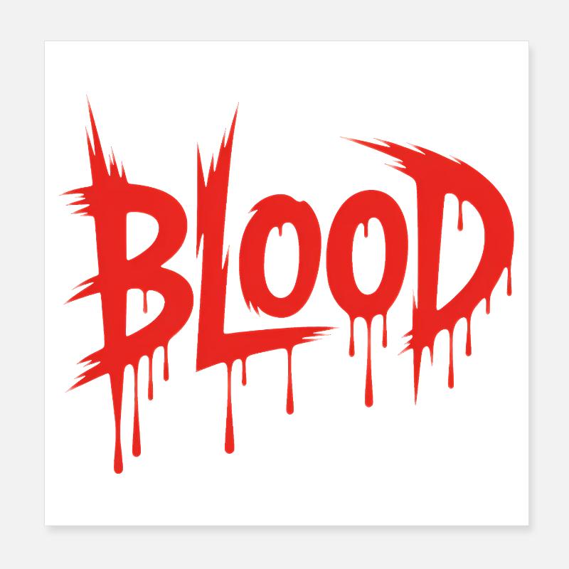 Blut - Killerblut-Design Poster 20x20 cm
