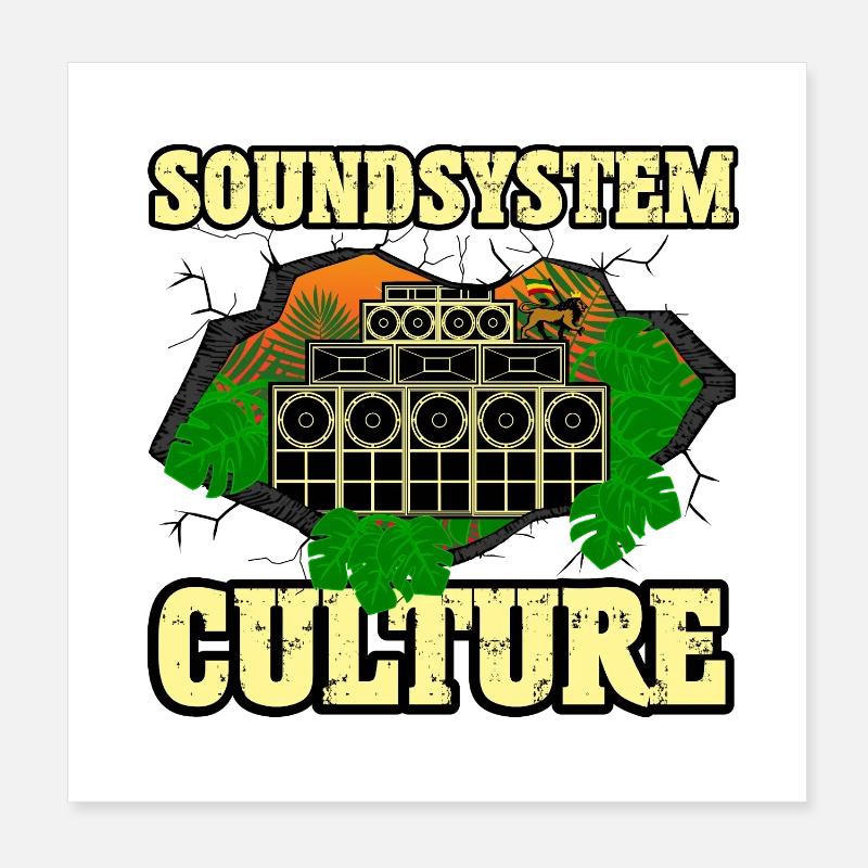 Soundsystem Culture Poster 20x20 cm