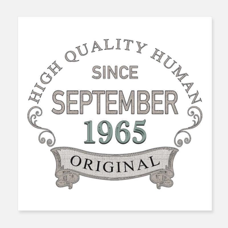 Depuis septembre 1965 Poster 20 x 20 cm