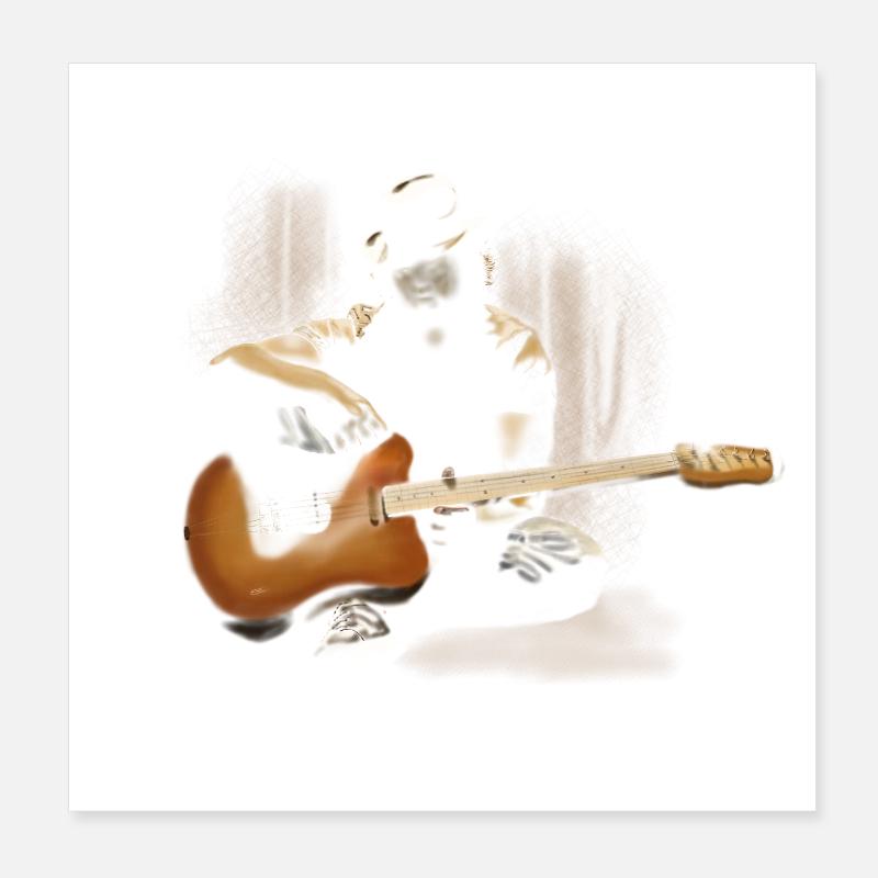 Gitarrist Poster 20x20 cm
