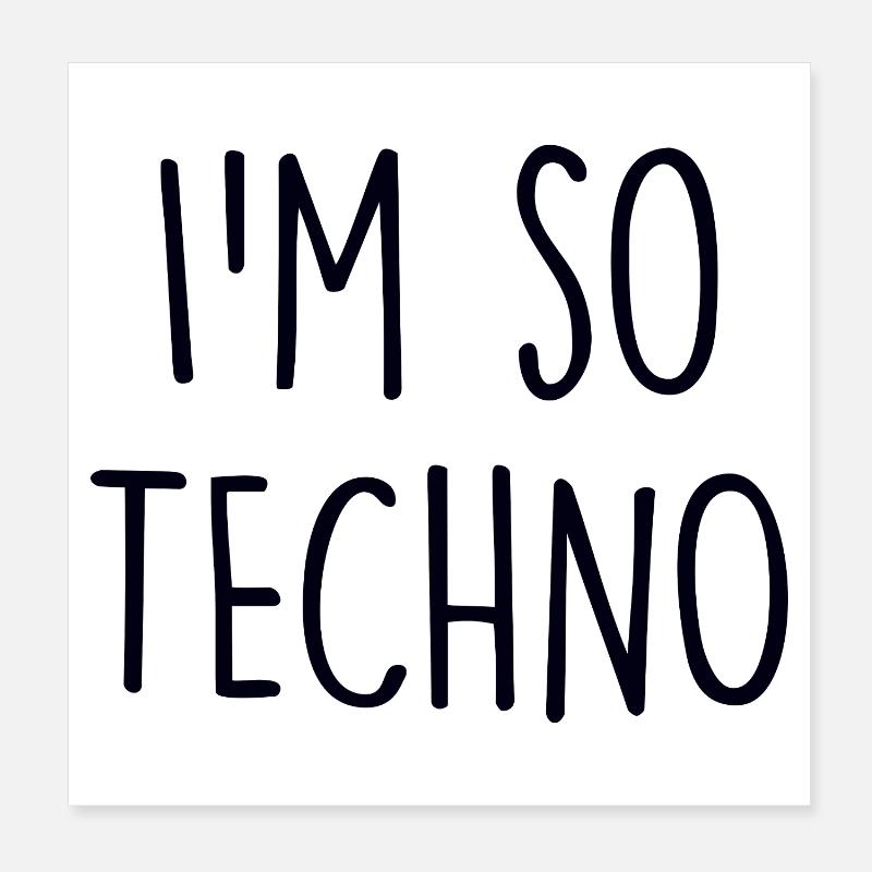 Amateur de techno Poster 20 x 20 cm
