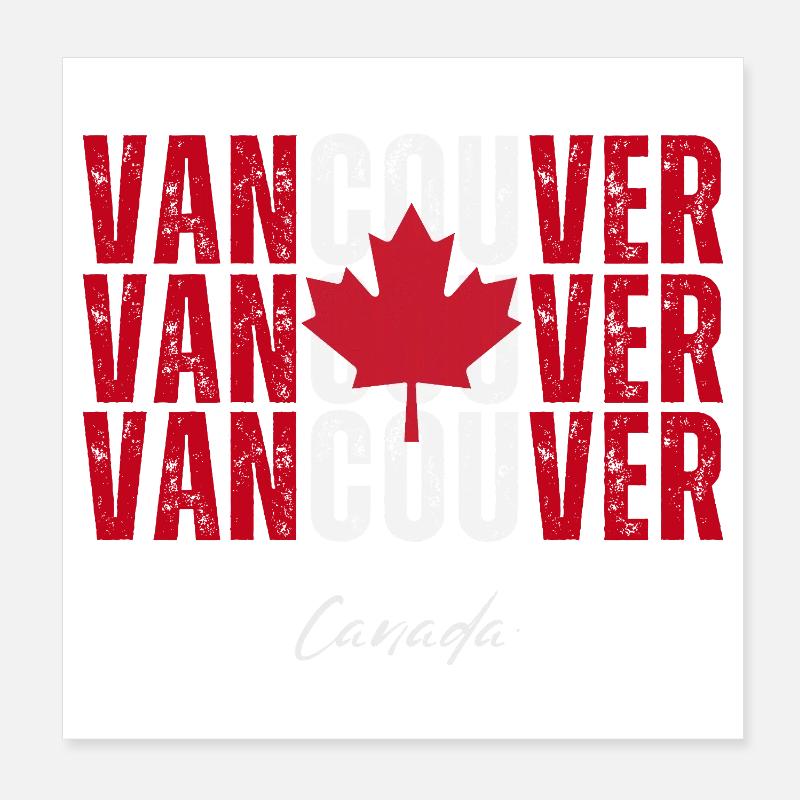 Vancouver Canada, I love Vancouver Poster 8" x 8" (20x20 cm)