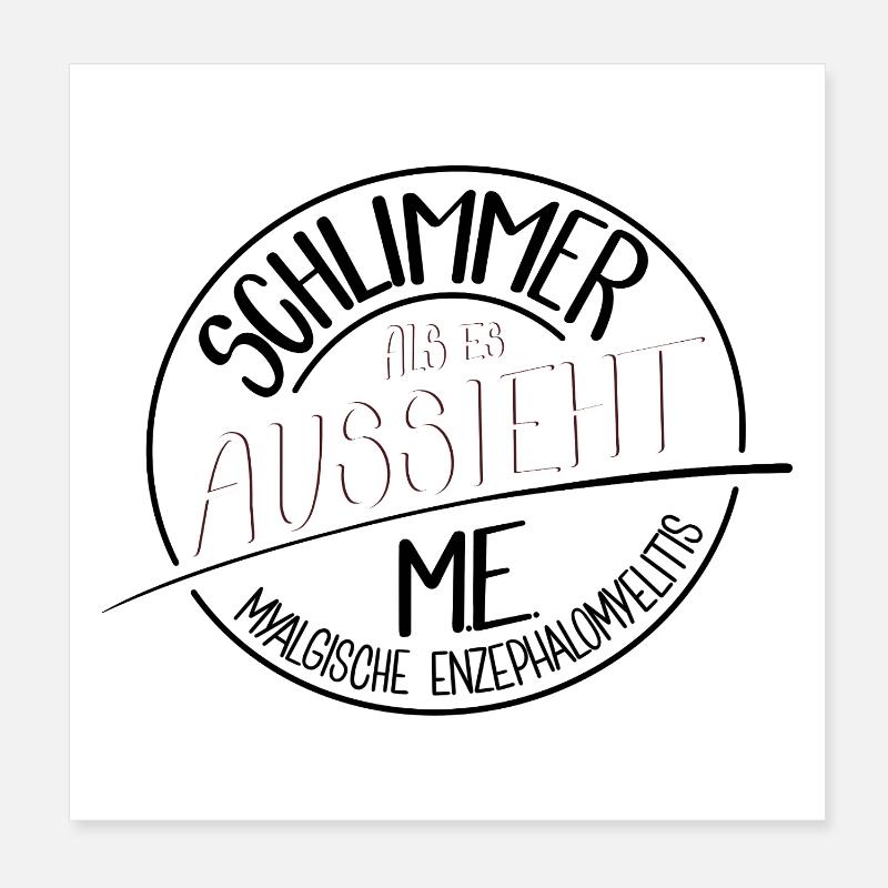 Schlimmer als es aussieht, ME - Poster 20x20 cm - Weiß