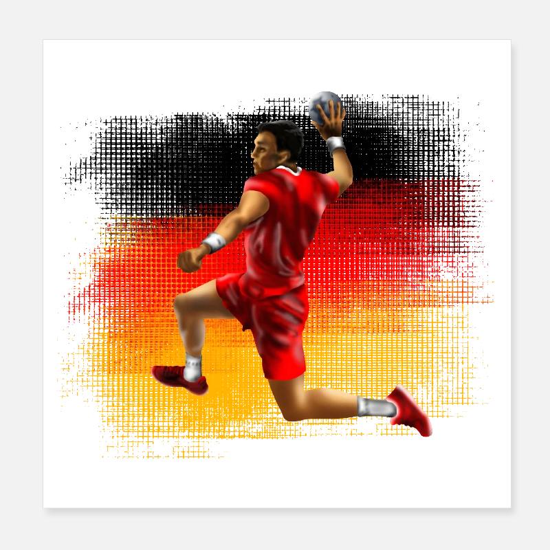 Handball Poster 20 x 20 cm