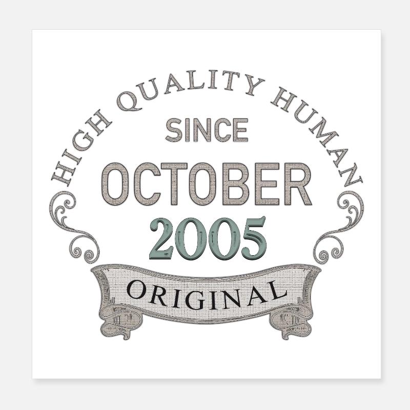 Since_October_2005 Poster 20 x 20 cm