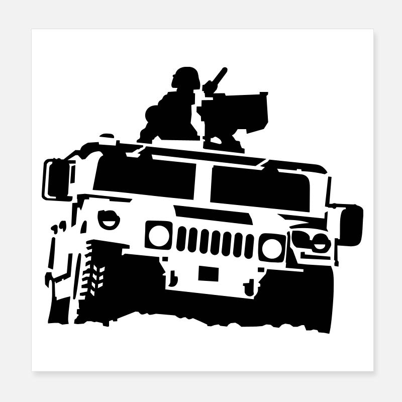 Combat vehicle Poster 8" x 8" (20x20 cm)